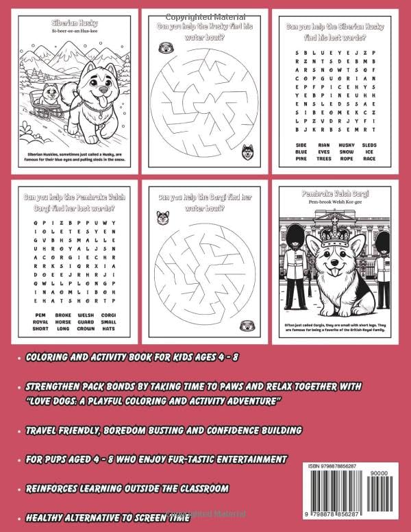 Love Dogs: Coloring And Activity Book Love Dogs: Coloring And Activity Book